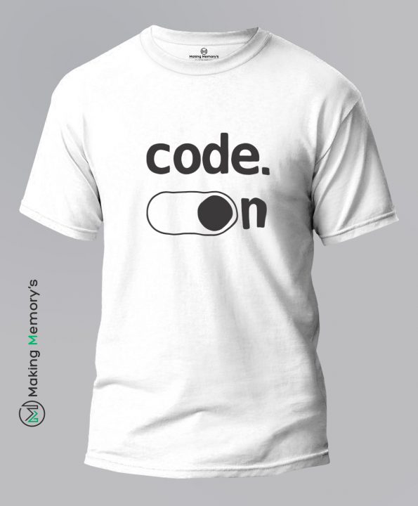 Code-On-White-T-Shirt - Making Memory's