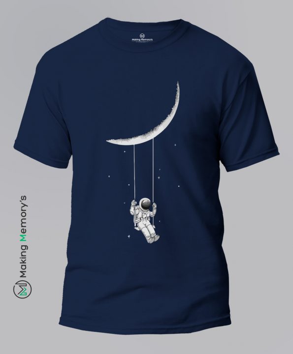 Spaceman-Swing-On-Moon-Blue-T-Shirt - Making Memory's