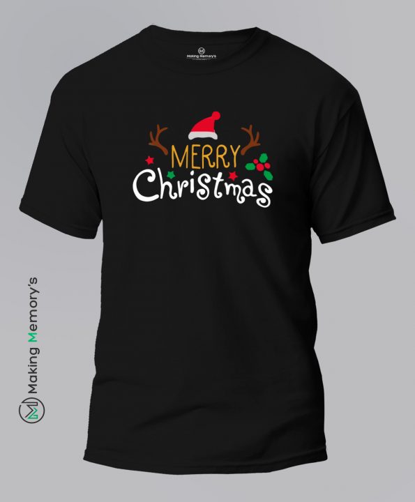The-Merry-Christmas-Black-T-Shirt - Making Memory's