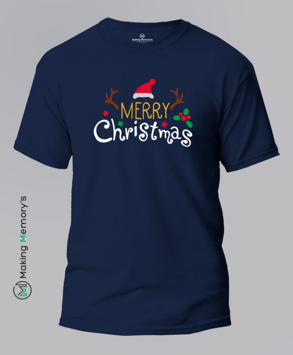 The-Merry-Christmas-Blue-T-Shirt - Making Memory's